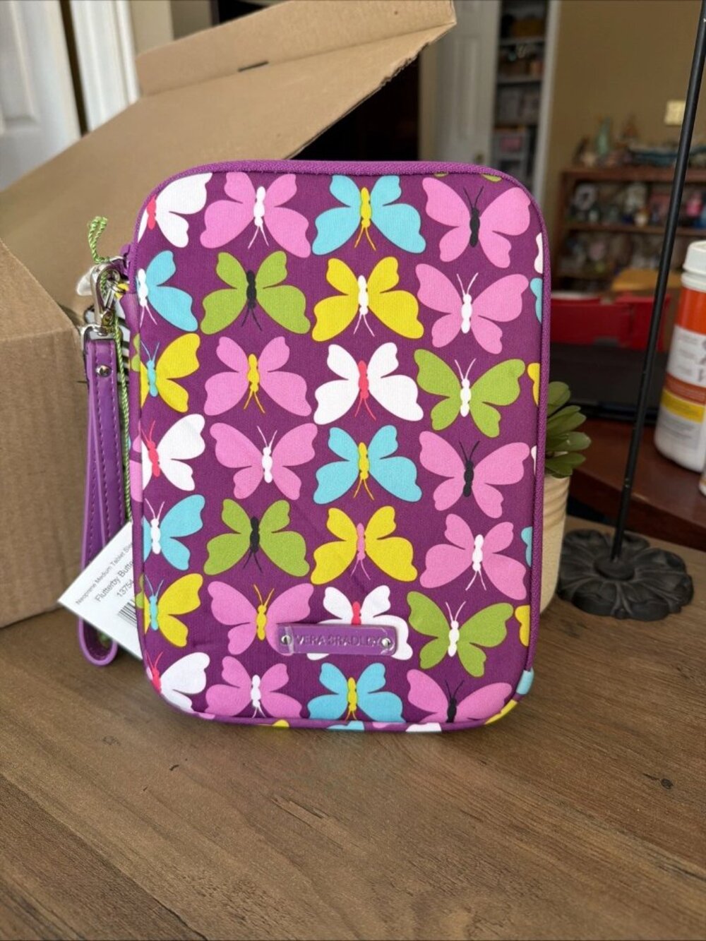 Vera Bradley Neoprene Medium Tablet Sleeve - Flutterby Butterflies - NWT